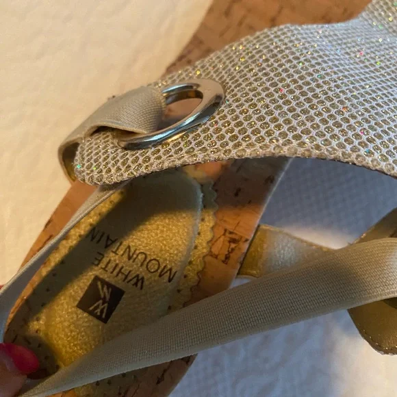 Elegant Wedge Sandals withSilver Accents - Picture 8 of 13